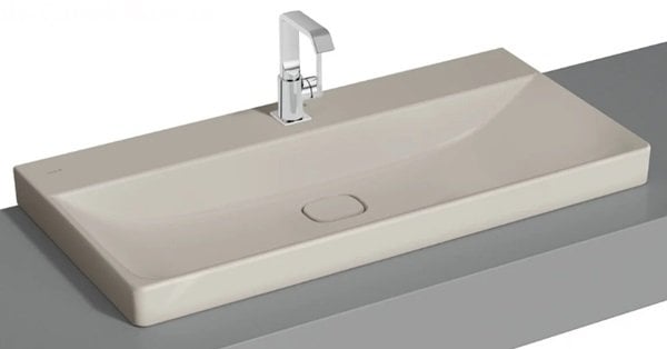 Vitra 7529B020-0937 Metropole Çanak lavabo, 100cm Mat Bej.